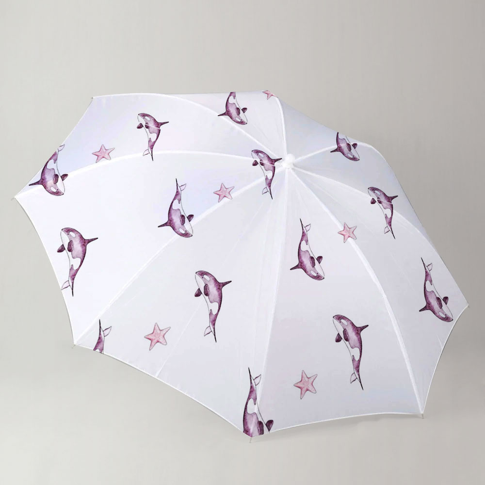 Pink Star Orca Umbrella