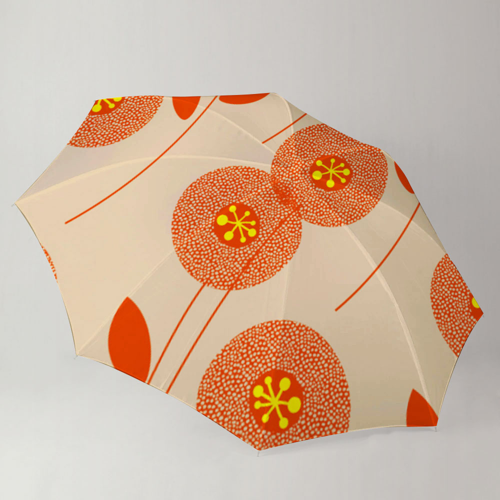 Retro Flower Mid Century Modern Umbrella
