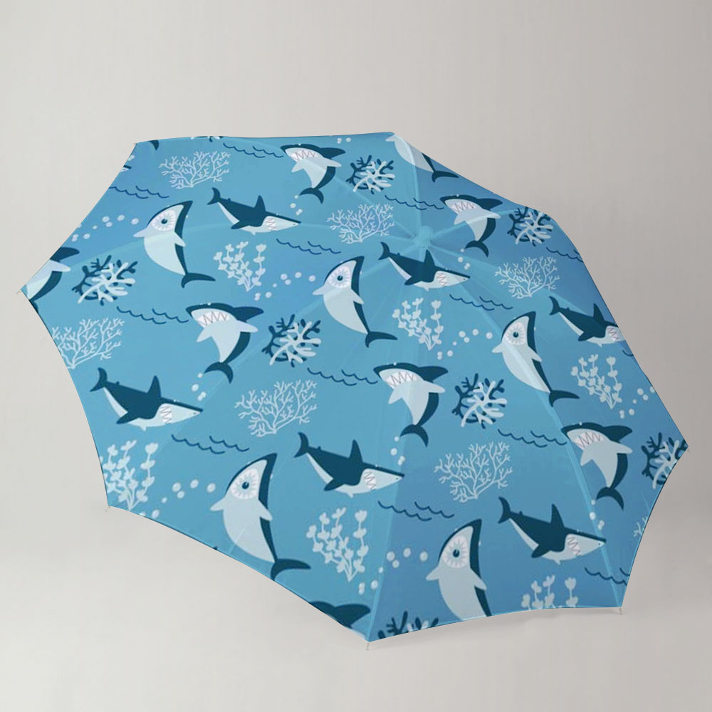 Seaweed Great White Shark Umbrella