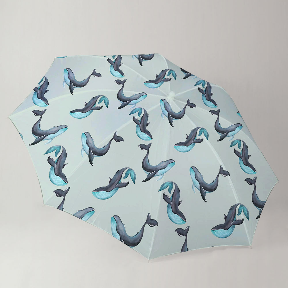 Sparkling Blue Whale Umbrella