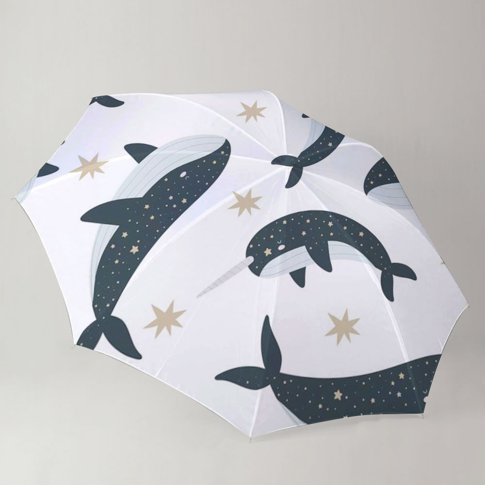 Star Narhwhal Whale Umbrella
