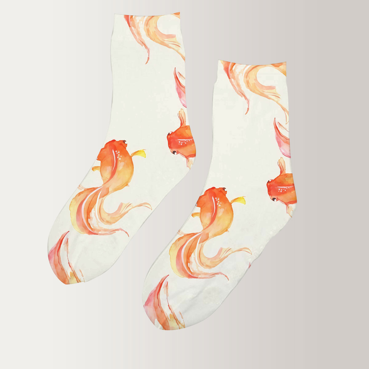 Orange Goldfish 3D Socks