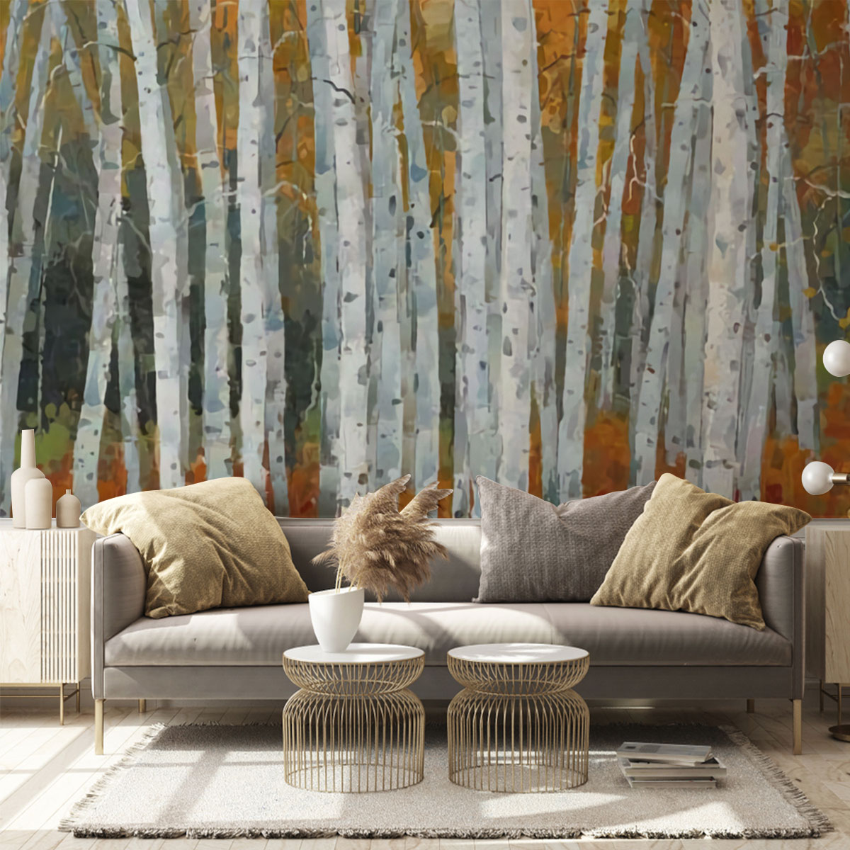 Red Birch Tree Wall Mural