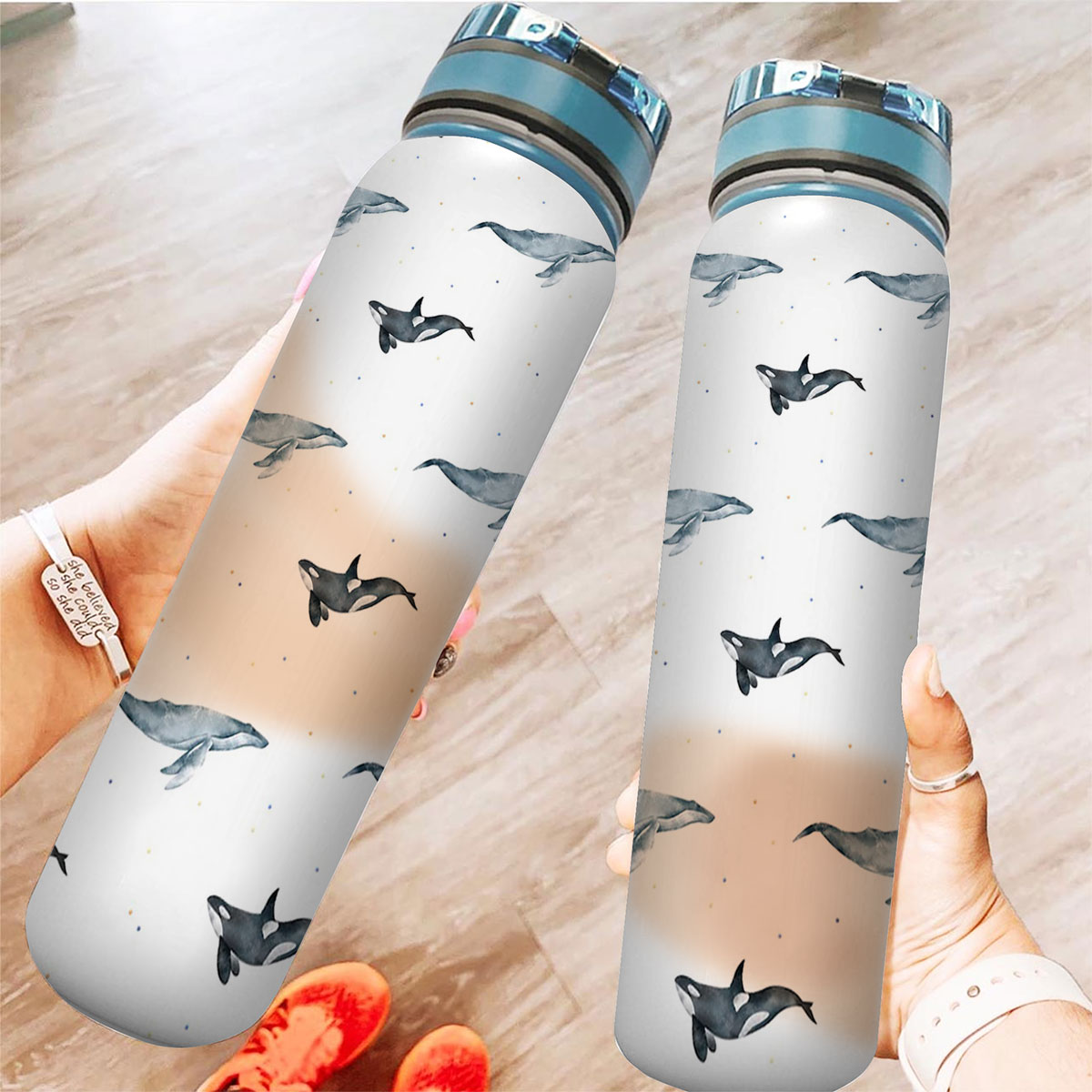 Orca And Whale Tracker Bottle