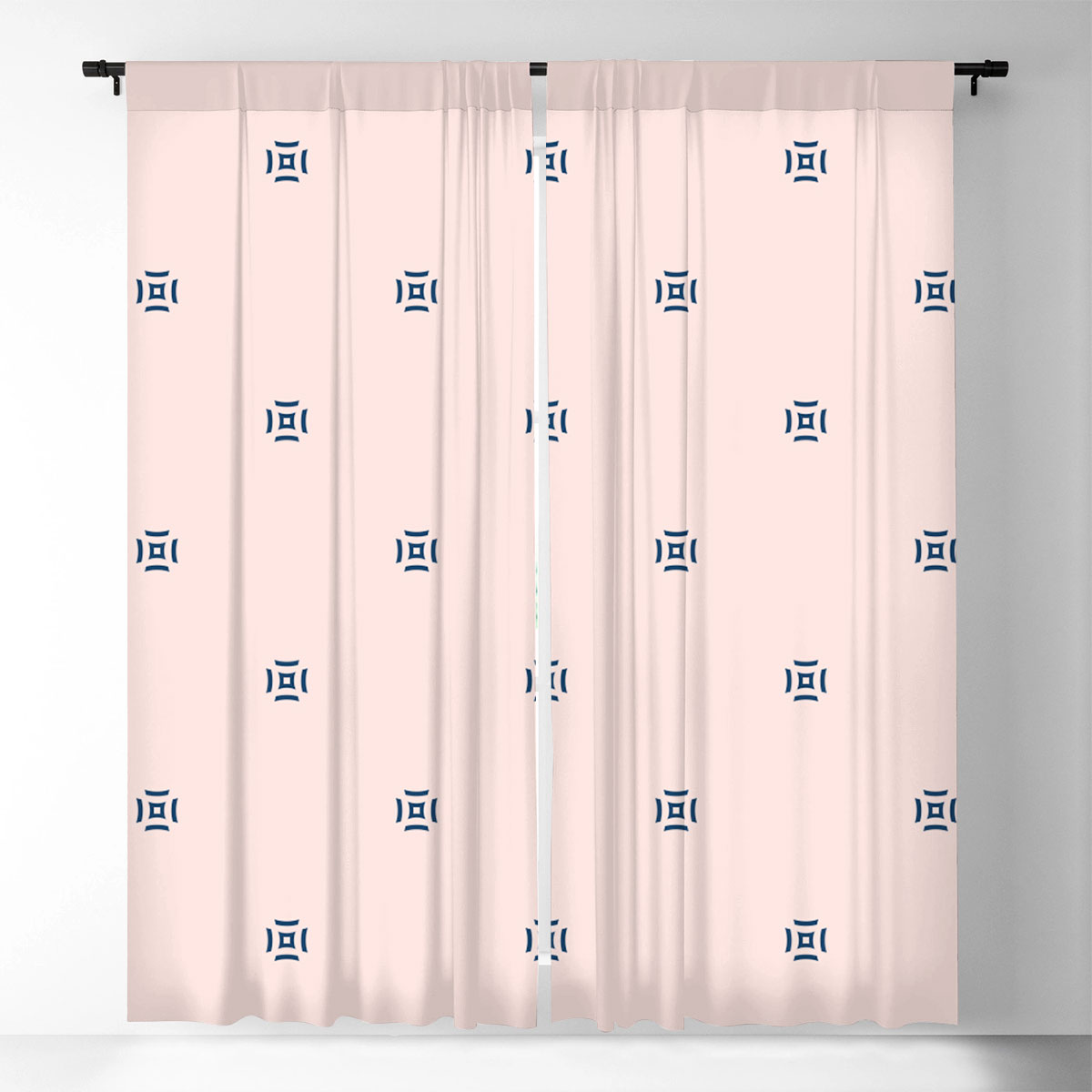 Minimalist. Abstract Geometric Floral Window Curtain