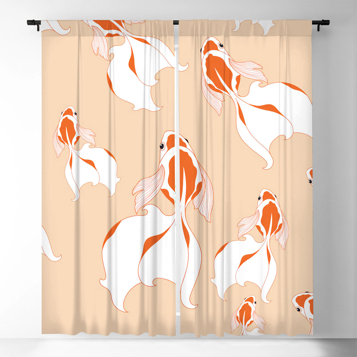 Pretty Goldfish Window Curtain