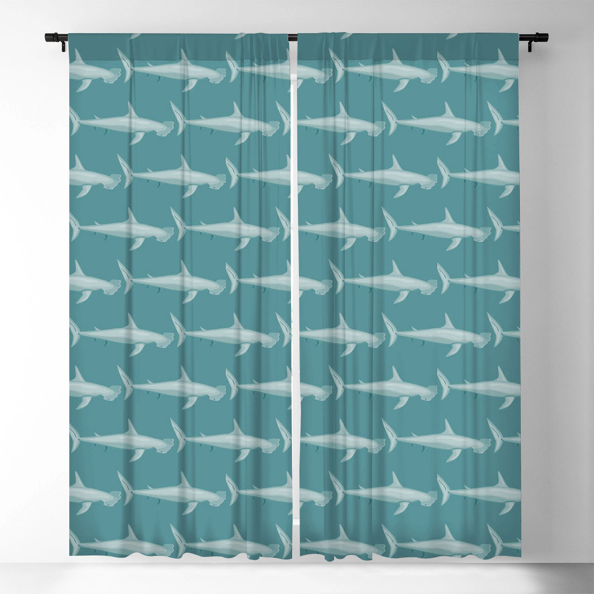 Sea Hammerhead Shark Window Curtain