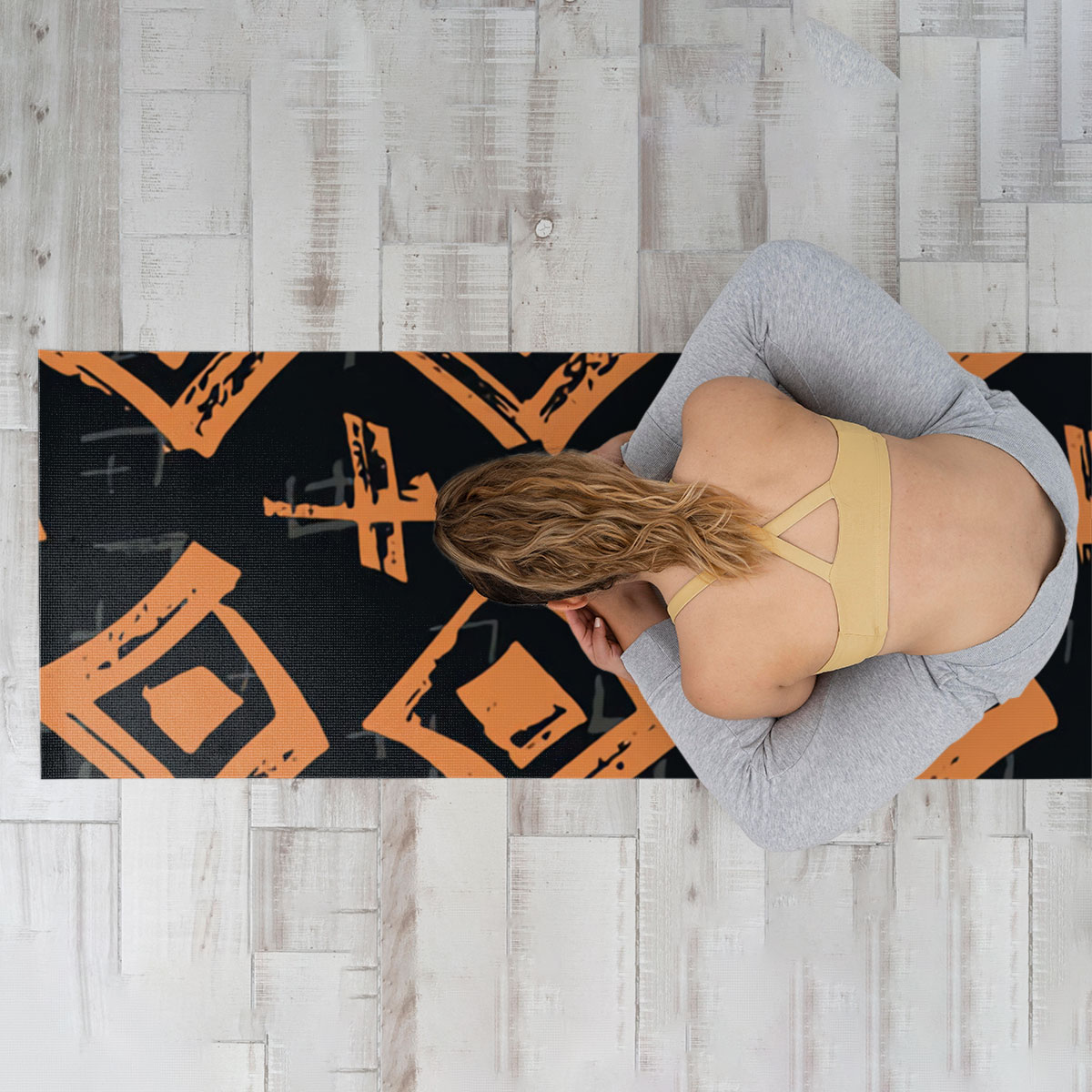 Orange Wabi Sabi Yoga Mat