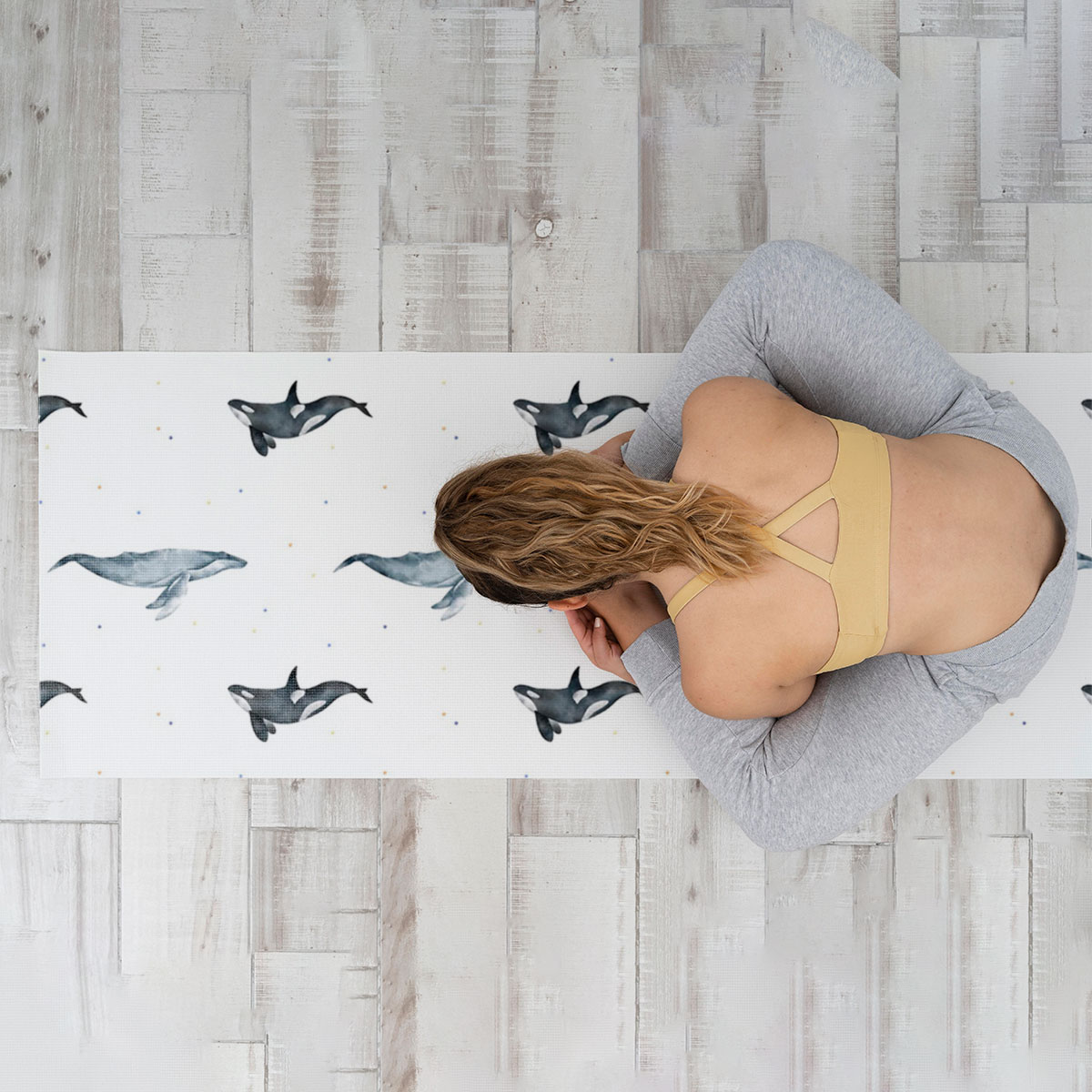 Orca And Whale Yoga Mat