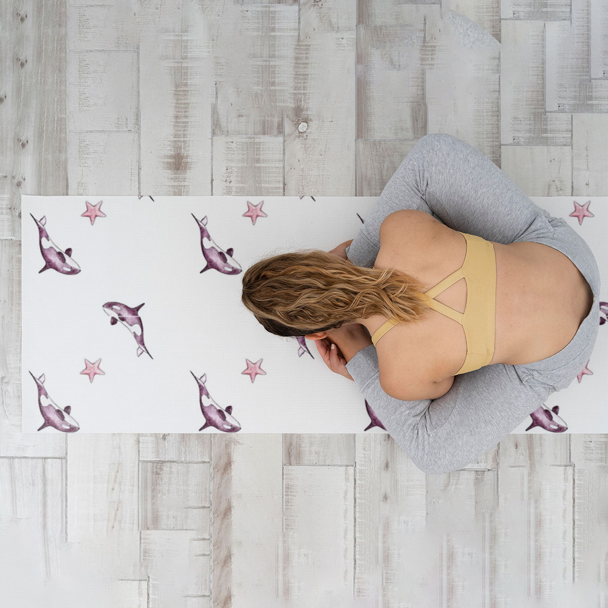 Pink Star Orca Yoga Mat