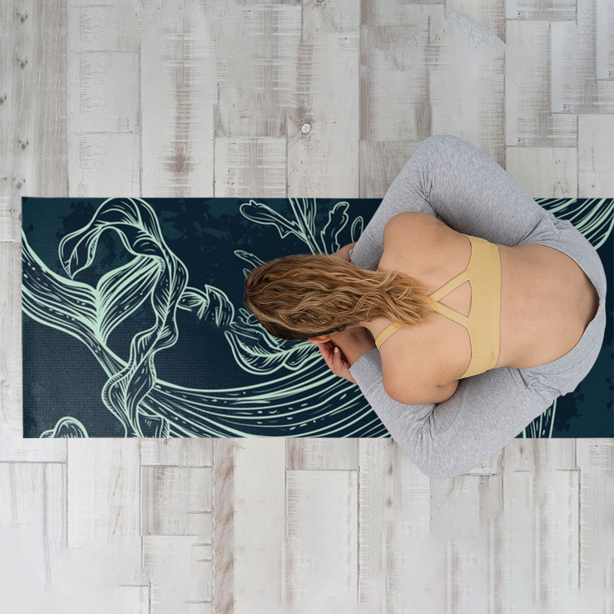 Seaweed Blue Whale Yoga Mat