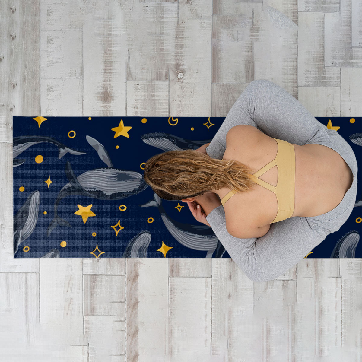 Starlight Blue Whale Yoga Mat
