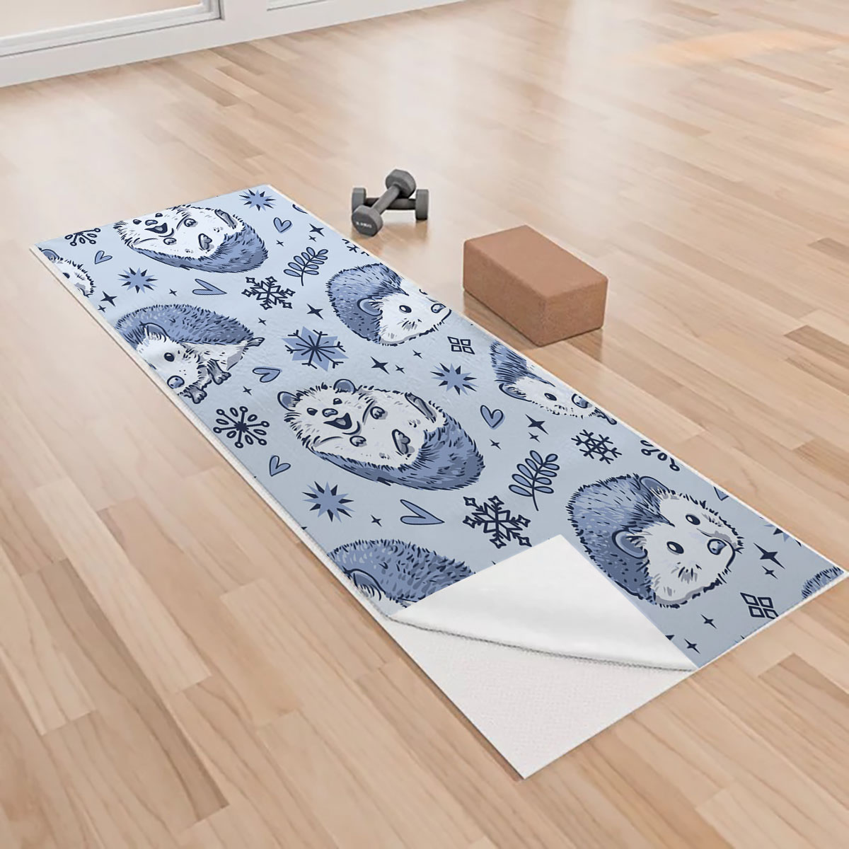 Monogram Hedgehog Yoga Towels