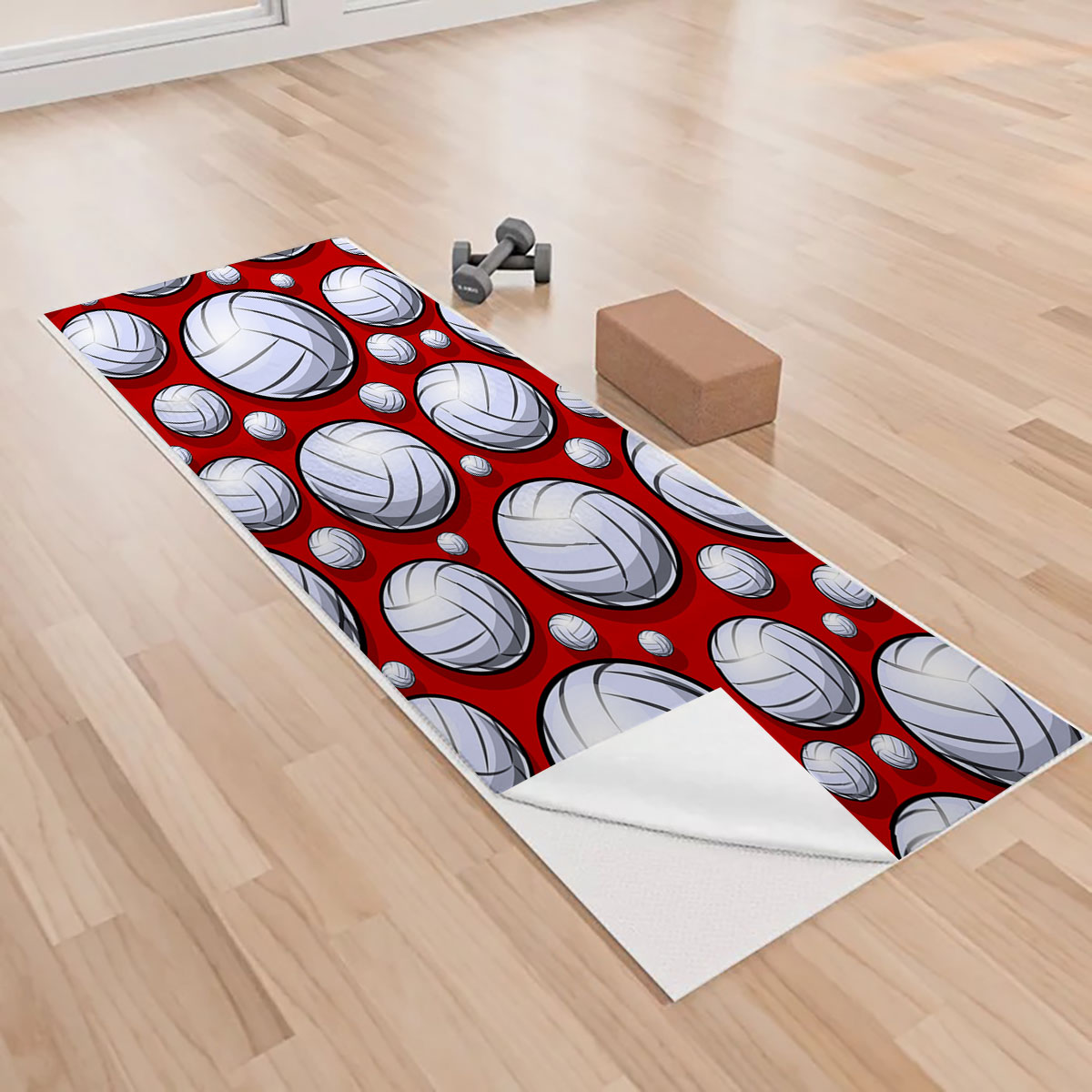 Red Volleyball Yoga Towels