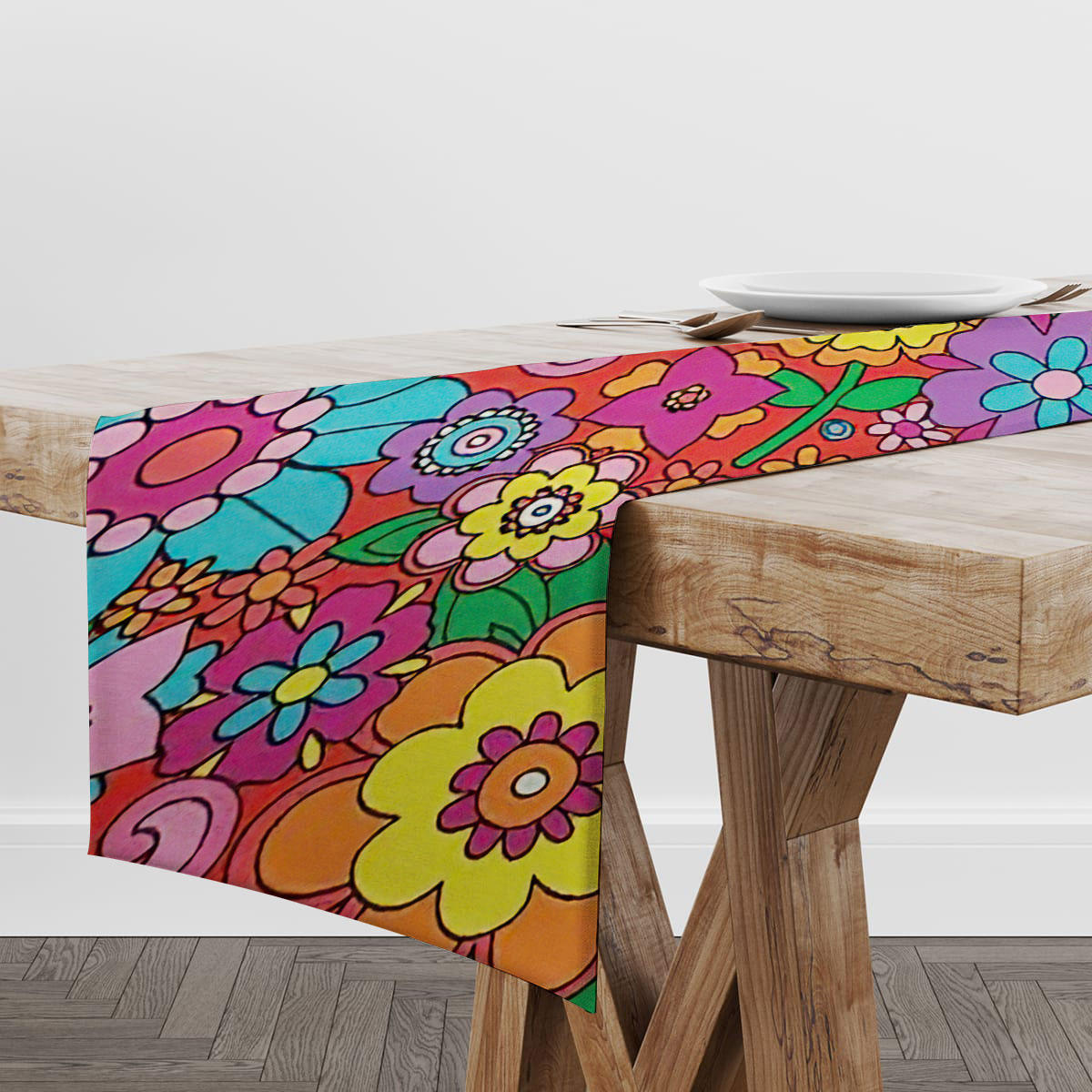 Colourful Floral Hippie Table Runner_1_2.1