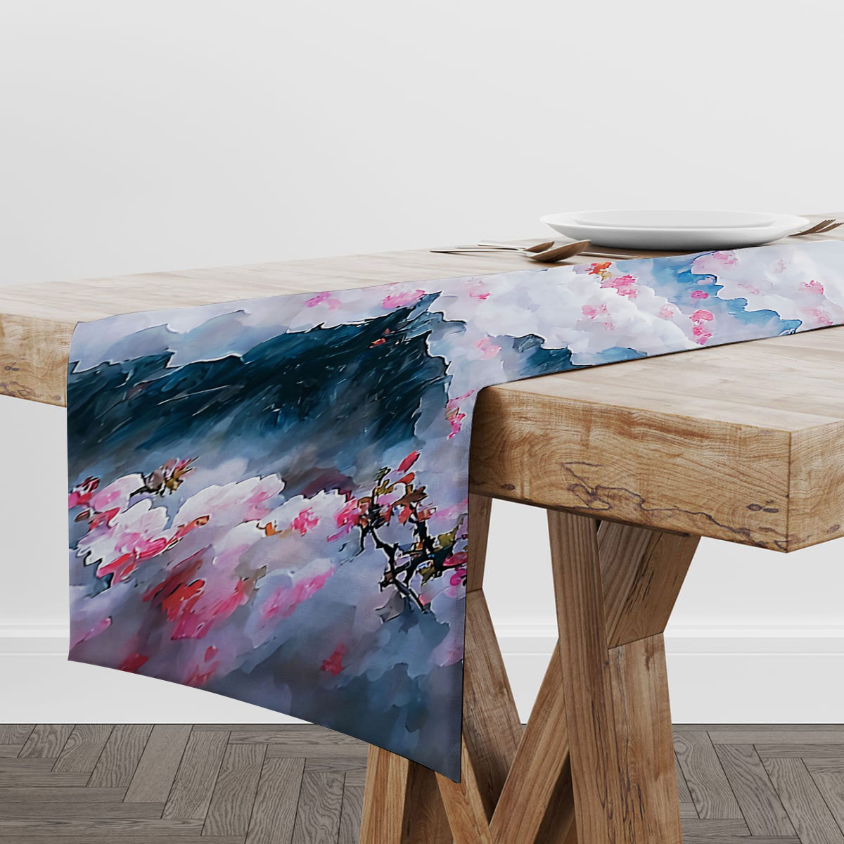 Watercolor Abstract Blossom Table Runner_1_2.1