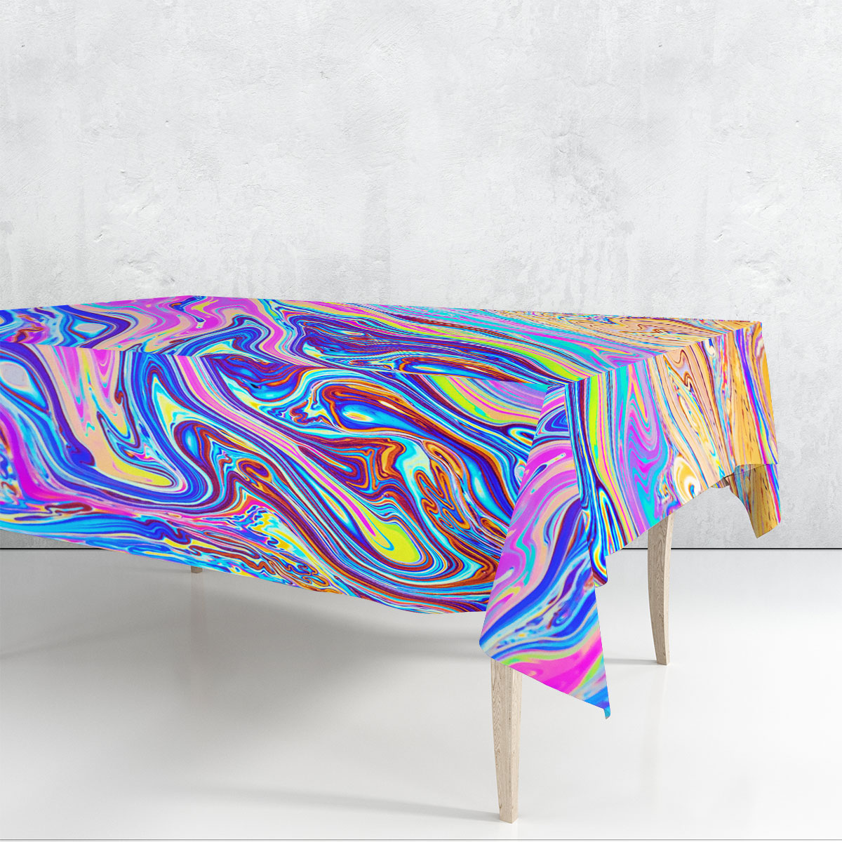 Colorful Psychedelic Rectangle Tablecloth_1_2.1