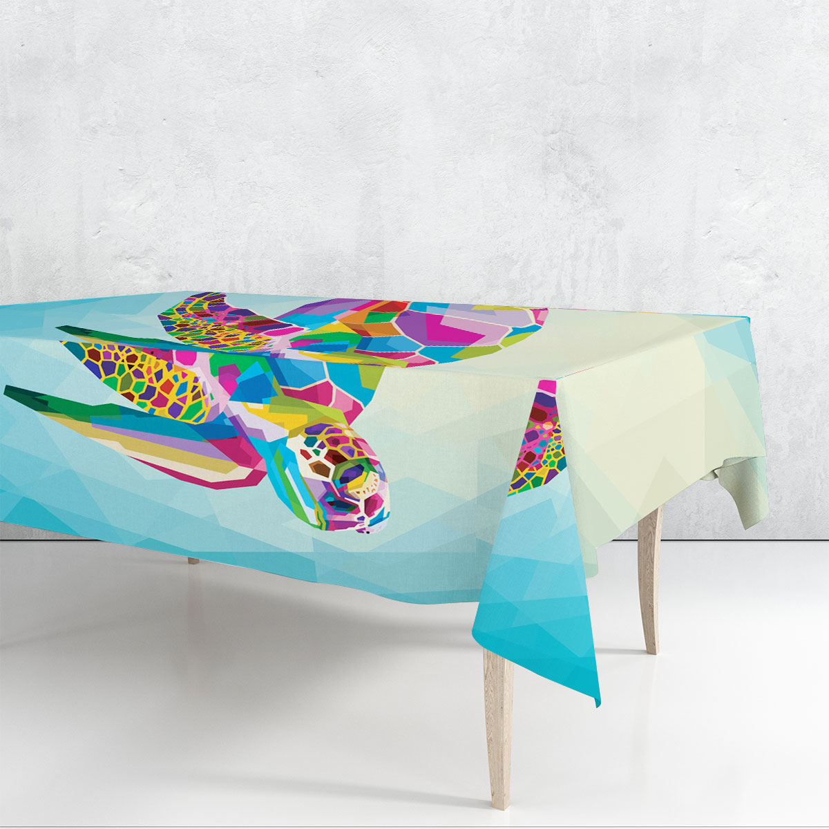 Colorful Turtle Rectangle Tablecloth_1_2.1