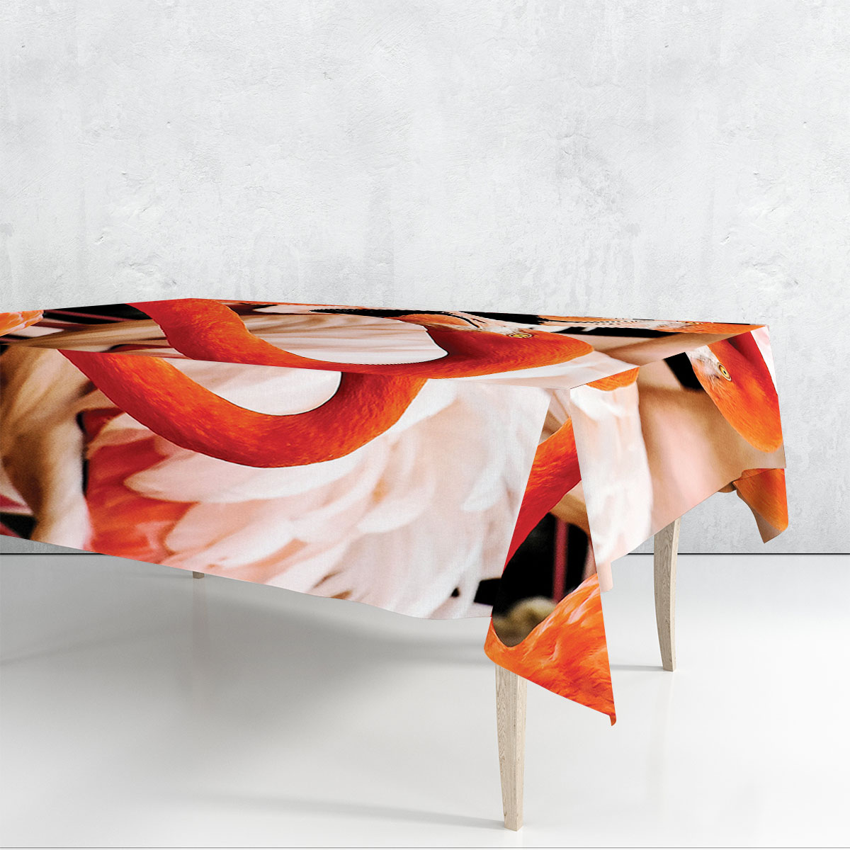 Couple Flamingo Rectangle Tablecloth_1_2.1