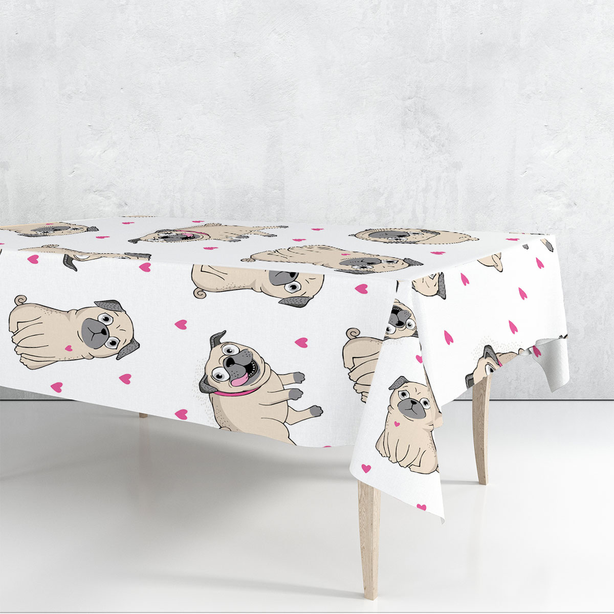 Cute Dog Rectangle Tablecloth_1_2.1