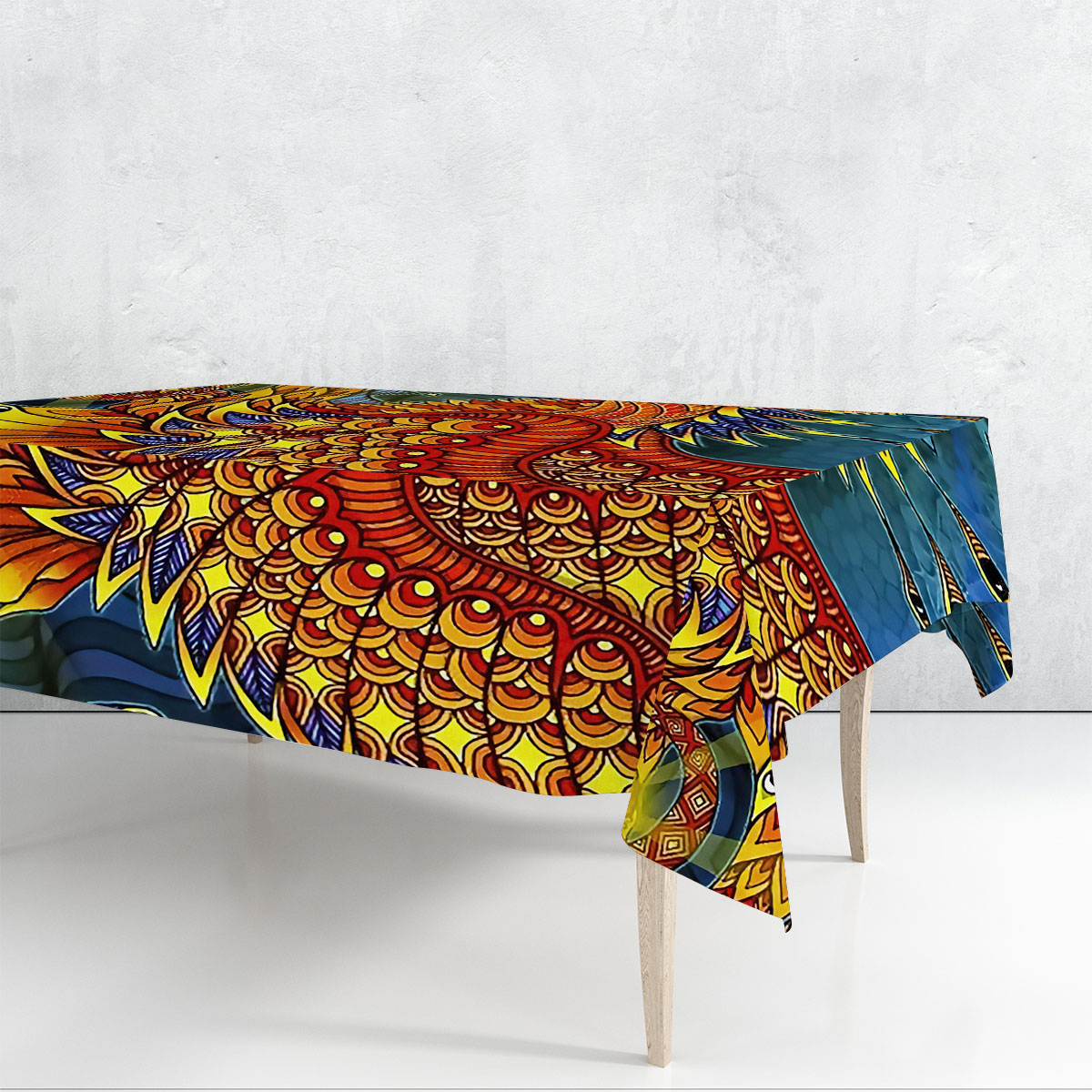 Double Sided Phoenix Garden Rectangle Tablecloth_1_2.1