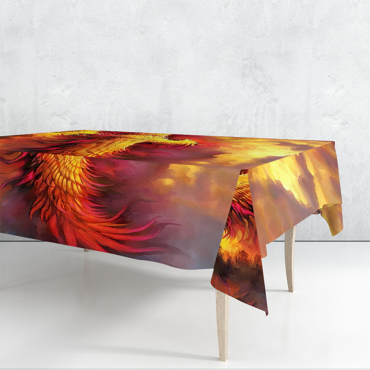 Fantasy Phoenix Rectangle Tablecloth_1_2.1