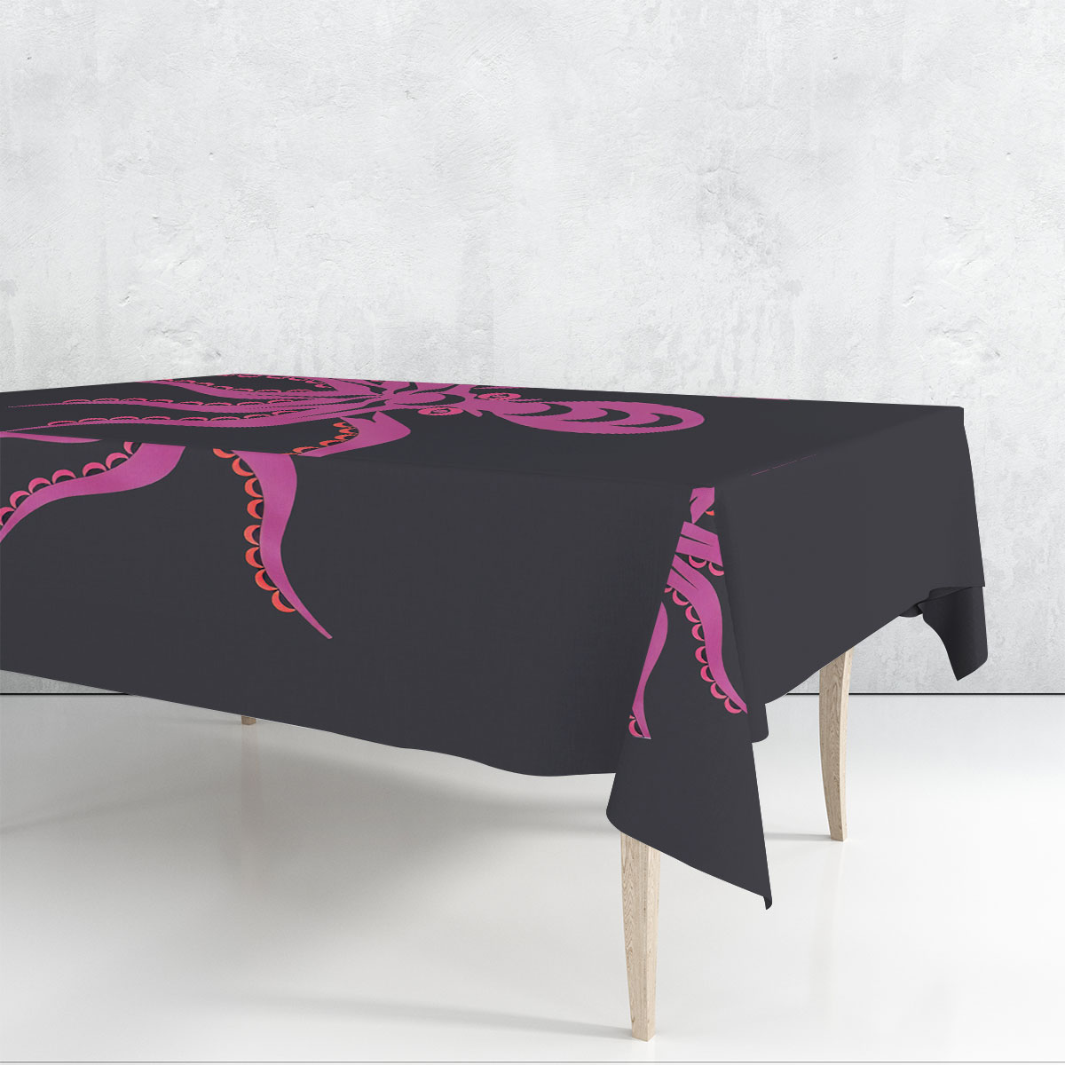 Pink Octopus Rectangle Tablecloth_1_2.1