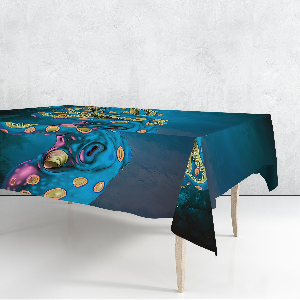 Water Octopus Rectangle Tablecloth_1_2.1
