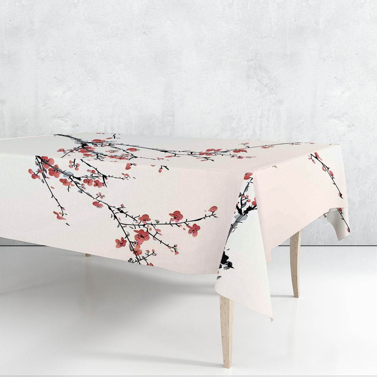 White Blossom Rectangle Tablecloth_1_2.1