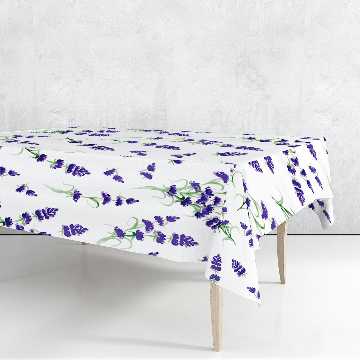 White Classic Lavender Rectangle Tablecloth_1_2.1
