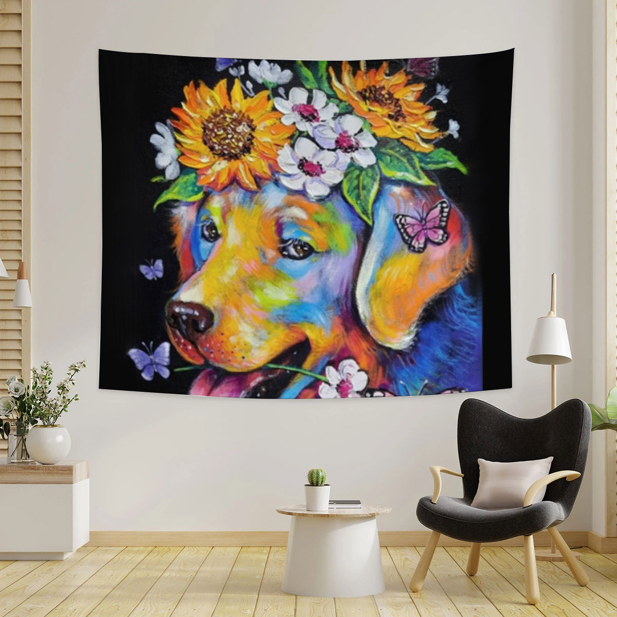 Floral Dog Tapestry_1_2.1