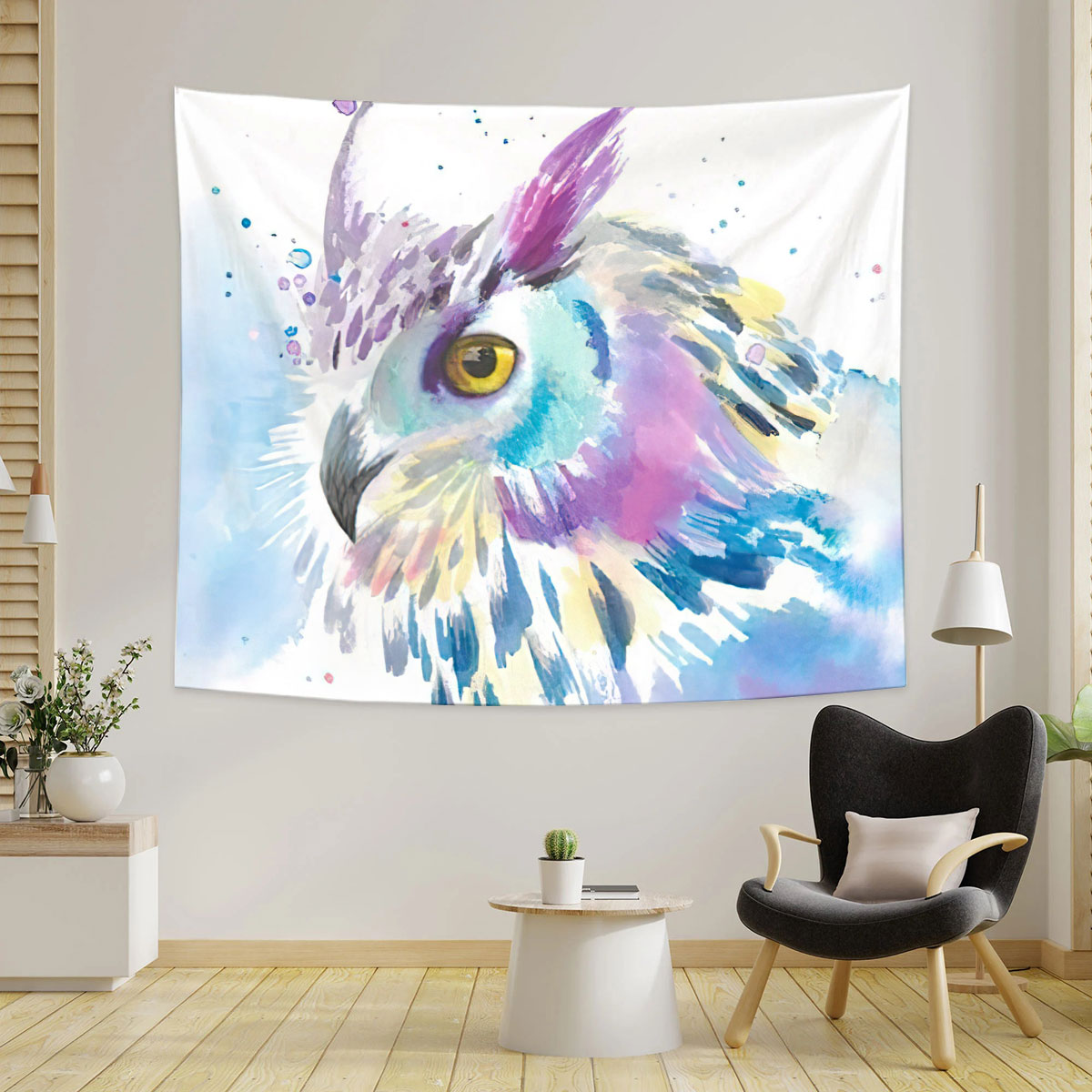 Watercolor Owl Tapestry_1_2.1