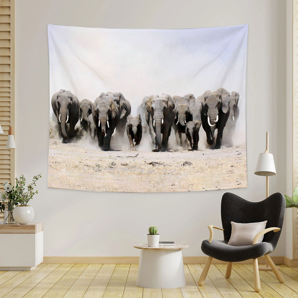 Wild Elephant pillow Tapestry_1_2.1