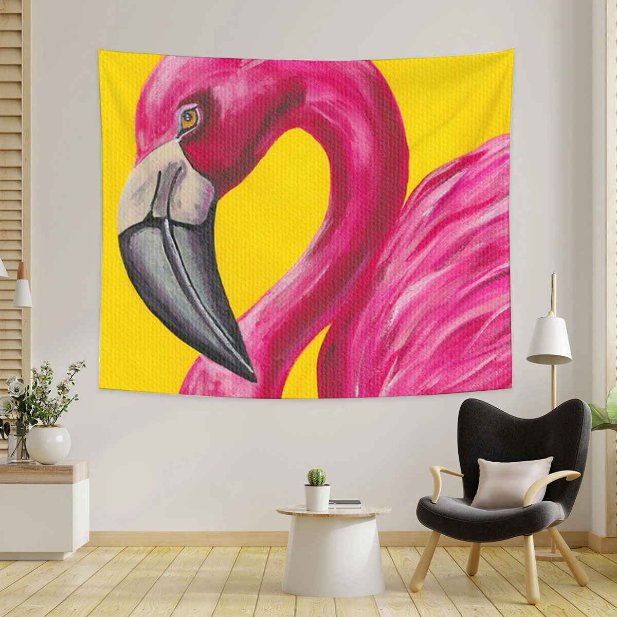 Yellow Flamingo Tapestry_1_2.1
