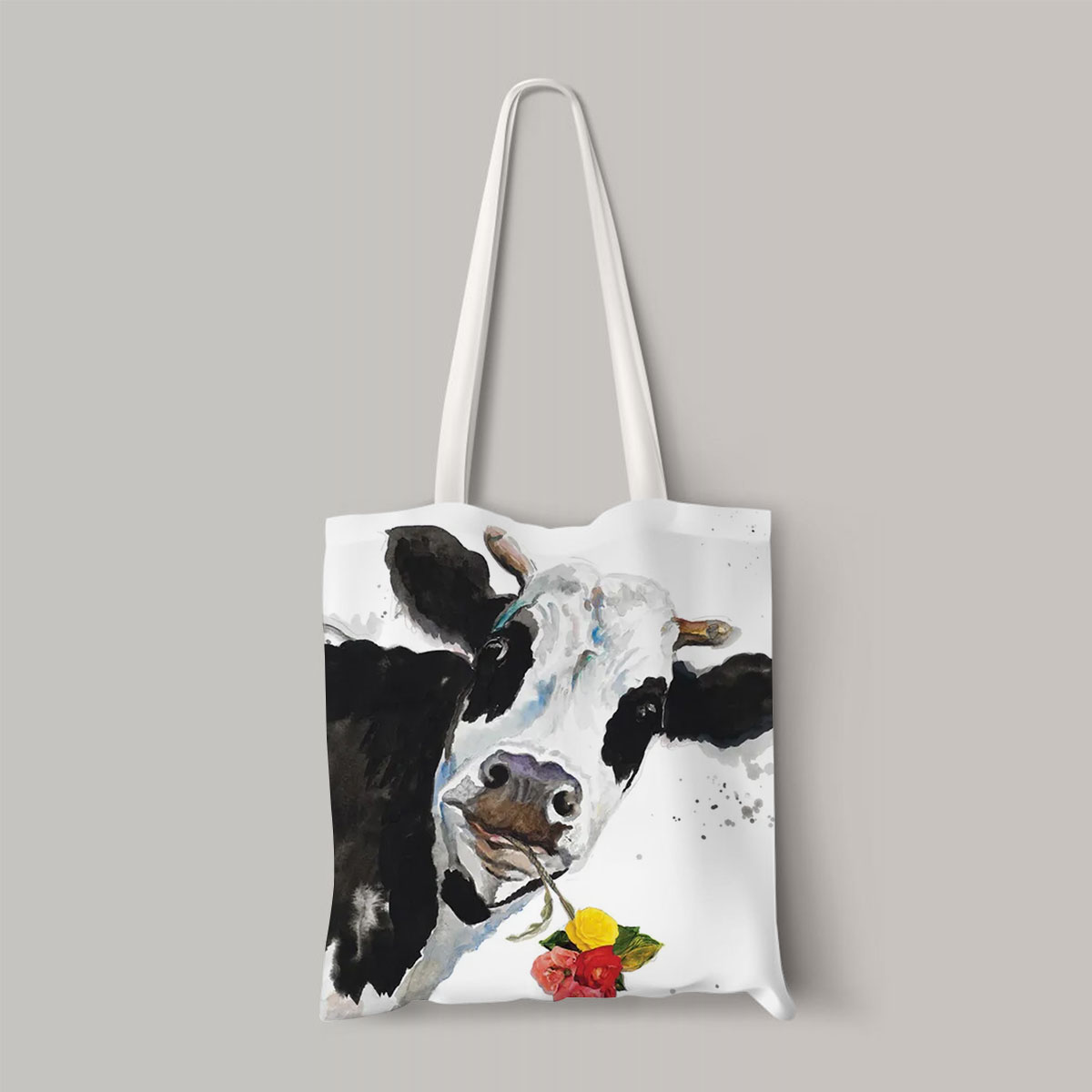 Cow Hold Flower Totebag_1_2.1