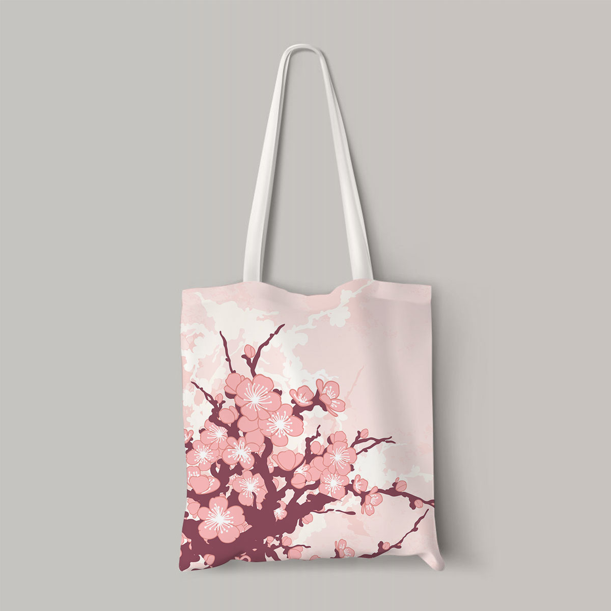 Pink Sakura Flower Totebag_1_2.1