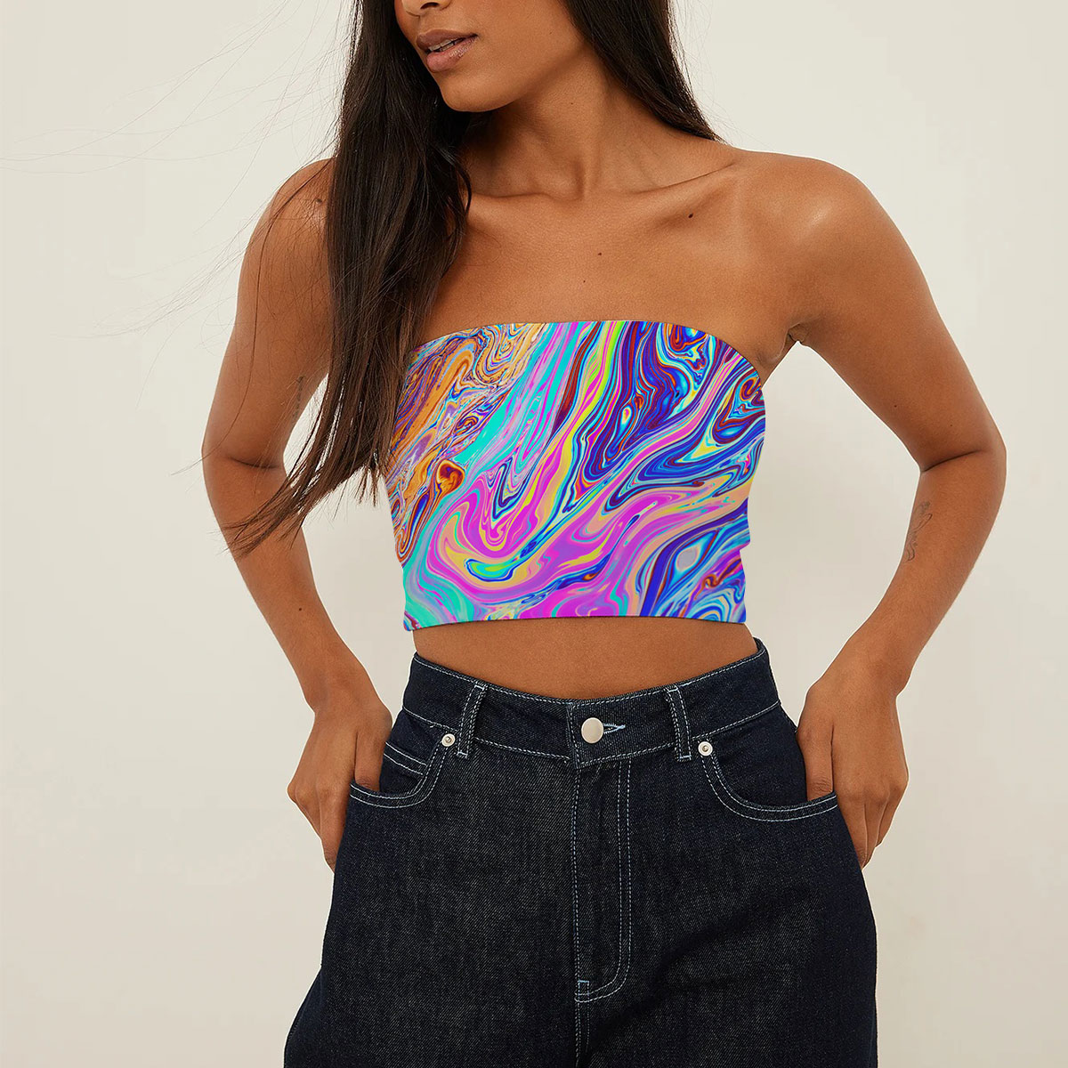 Colorful Psychedelic Tube Top_1_2.1