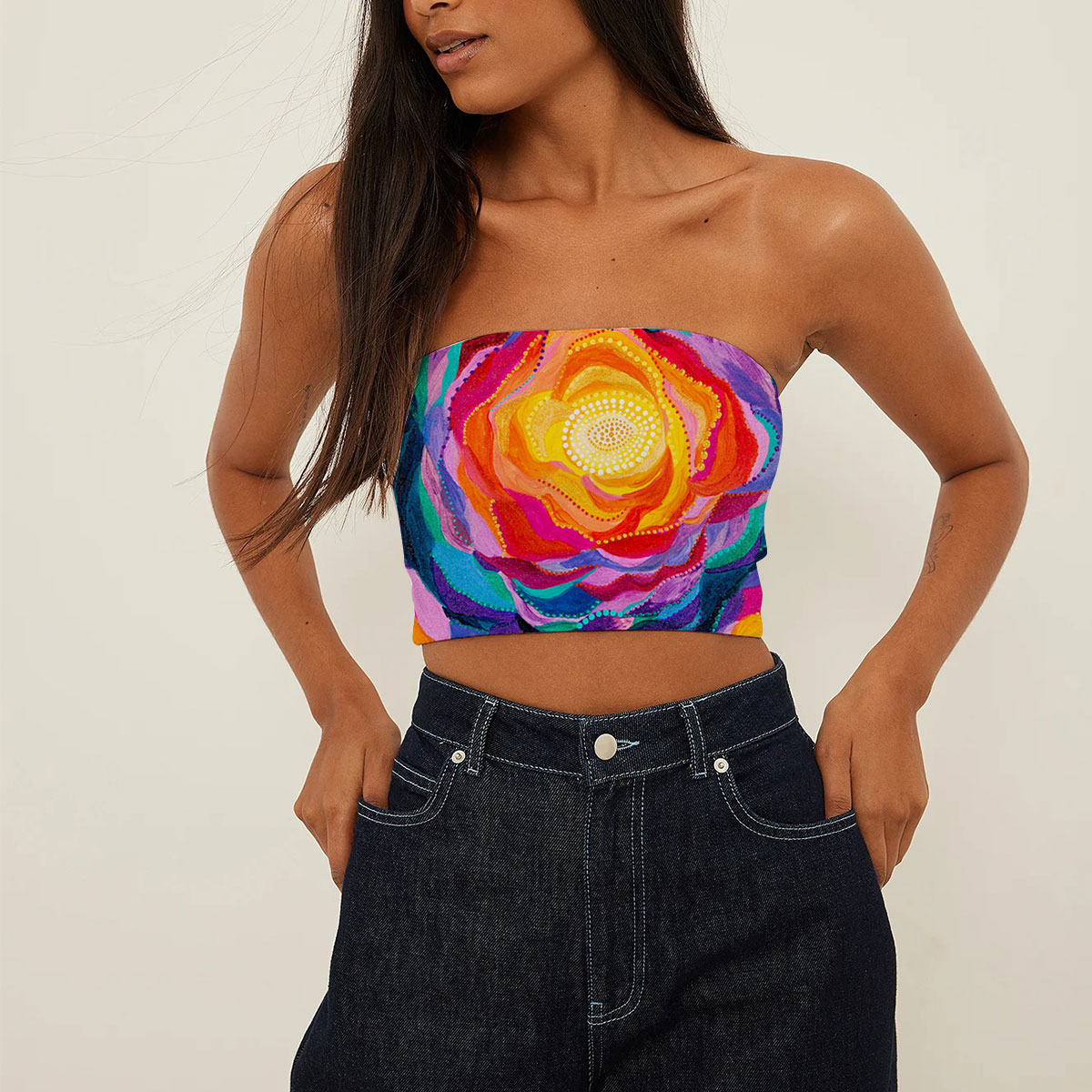 Colorful Rose Tube Top_1_2.1