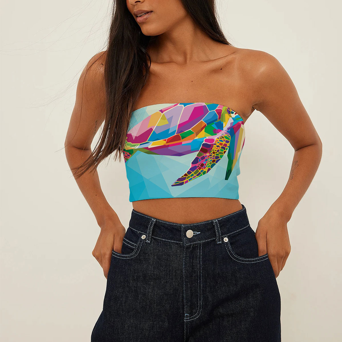 Colorful Turtle Tube Top_1_2.1