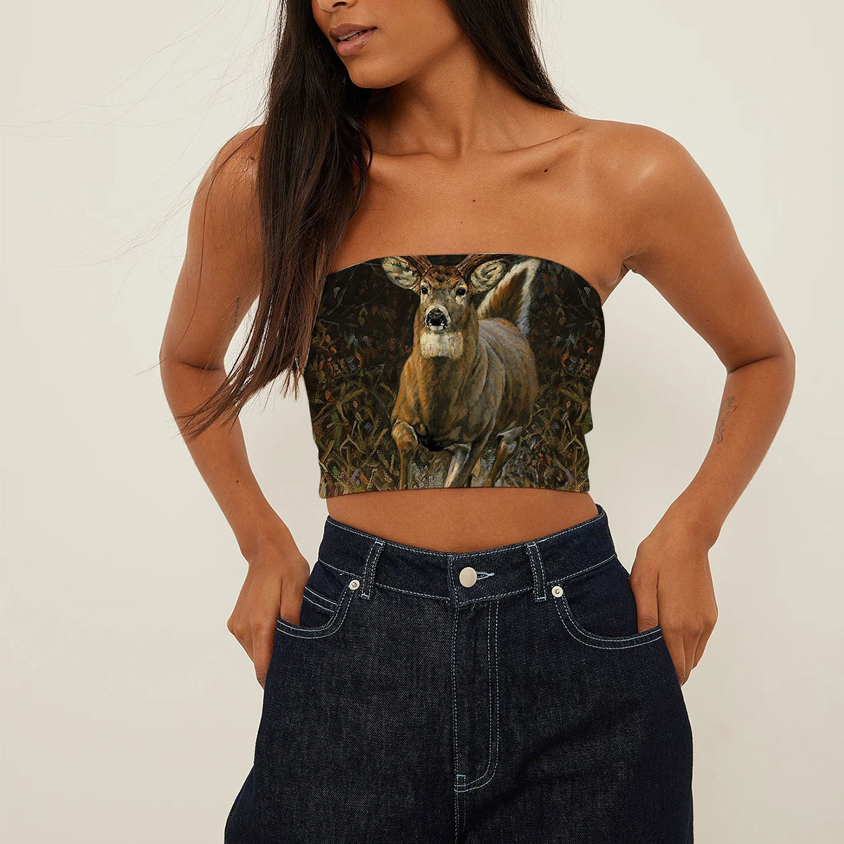 Deer Hunting In The Forest Tube Top_1_2.1