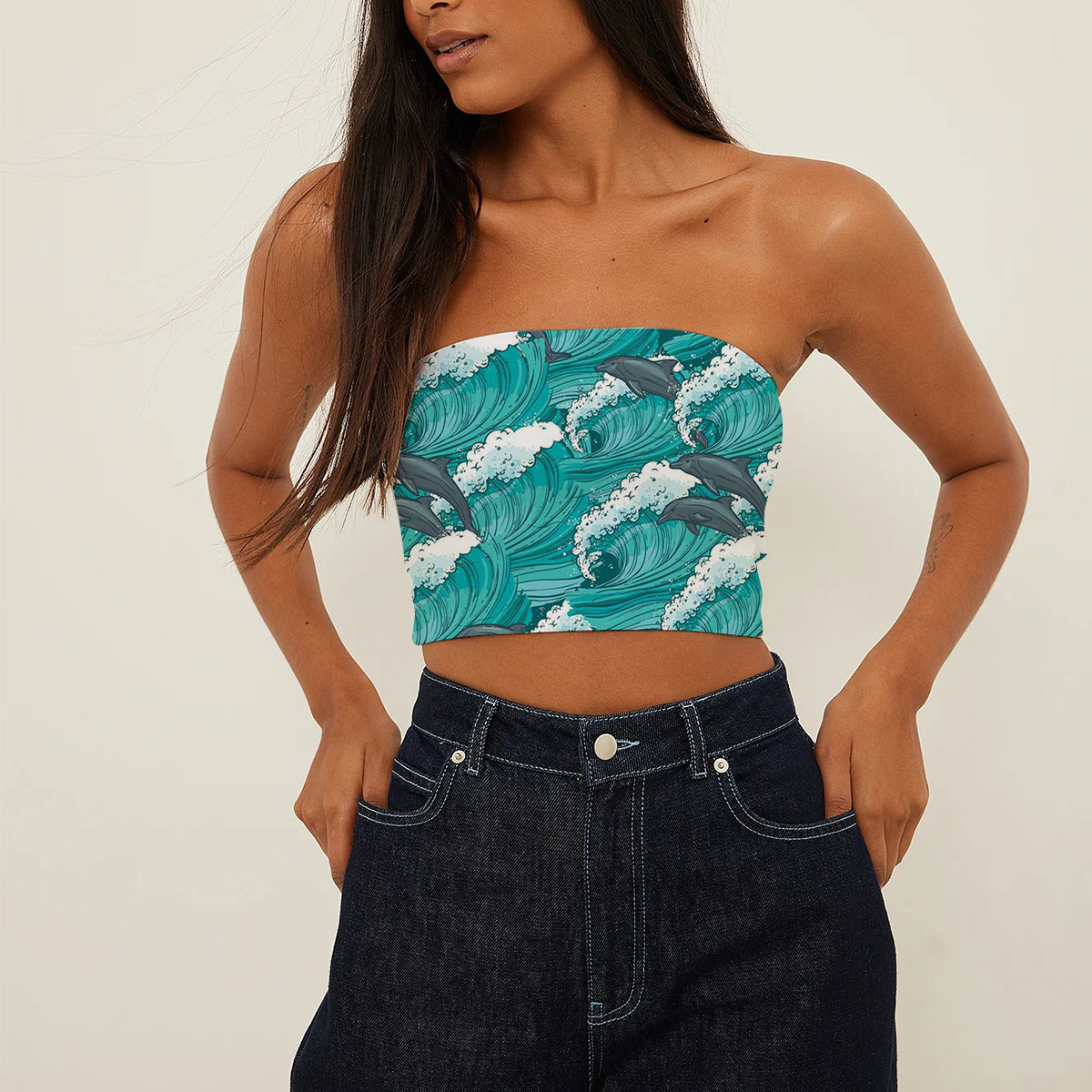 Dolphins Tube Top_1_2.1