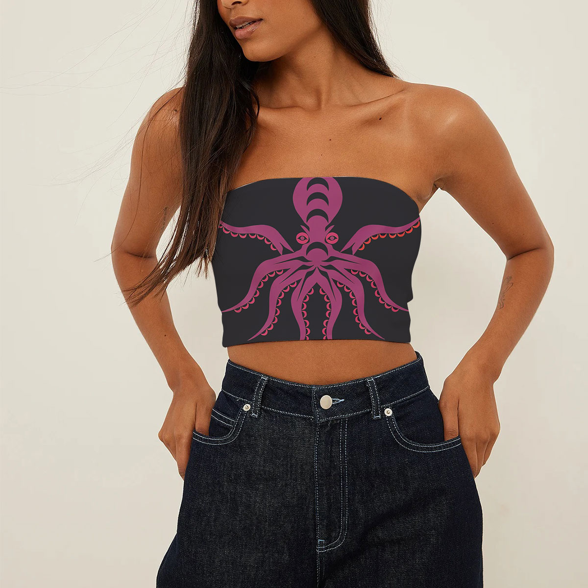 Pink Octopus Tube Top_1_2.1