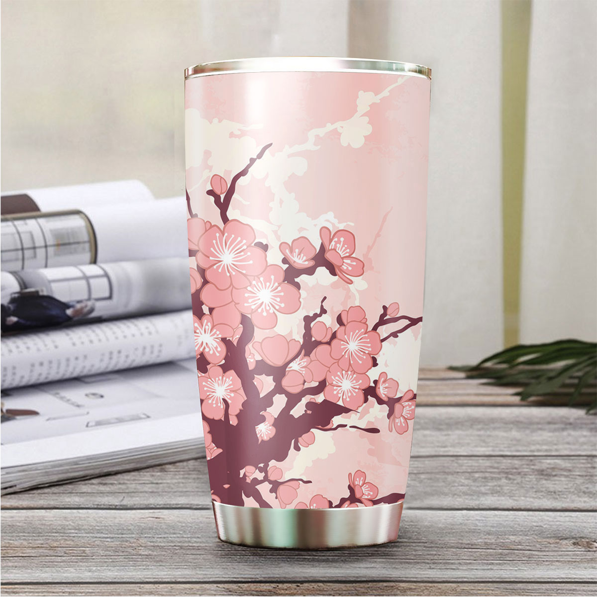 Pink Sakura Flower Tumbler_1_2.1