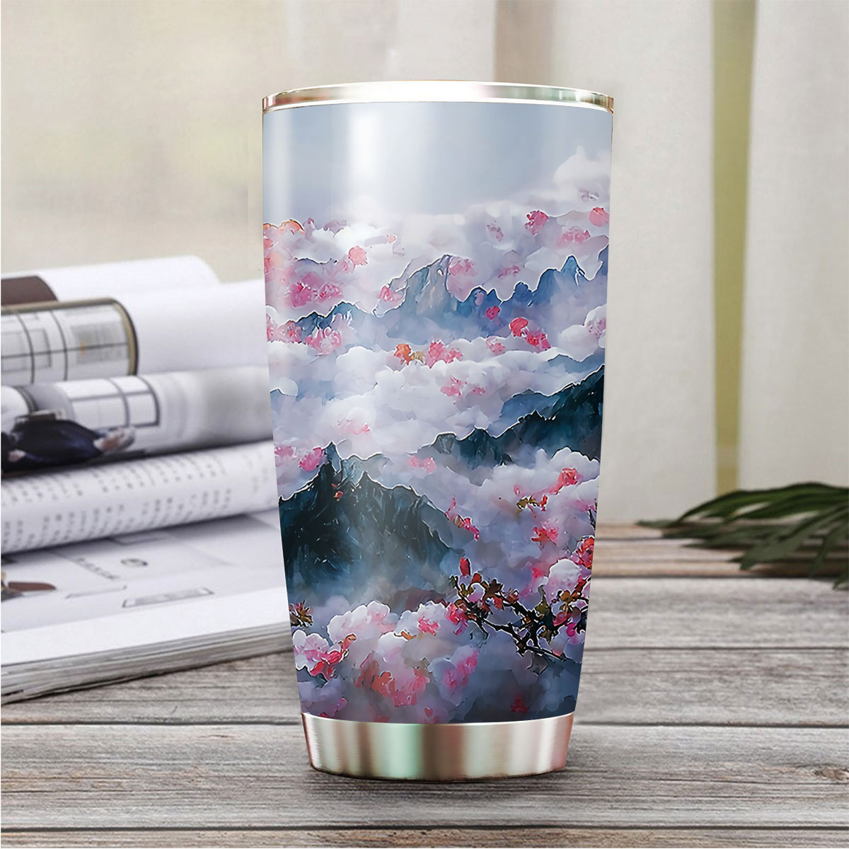 Watercolor Abstract Blossom Tumbler_1_2.1