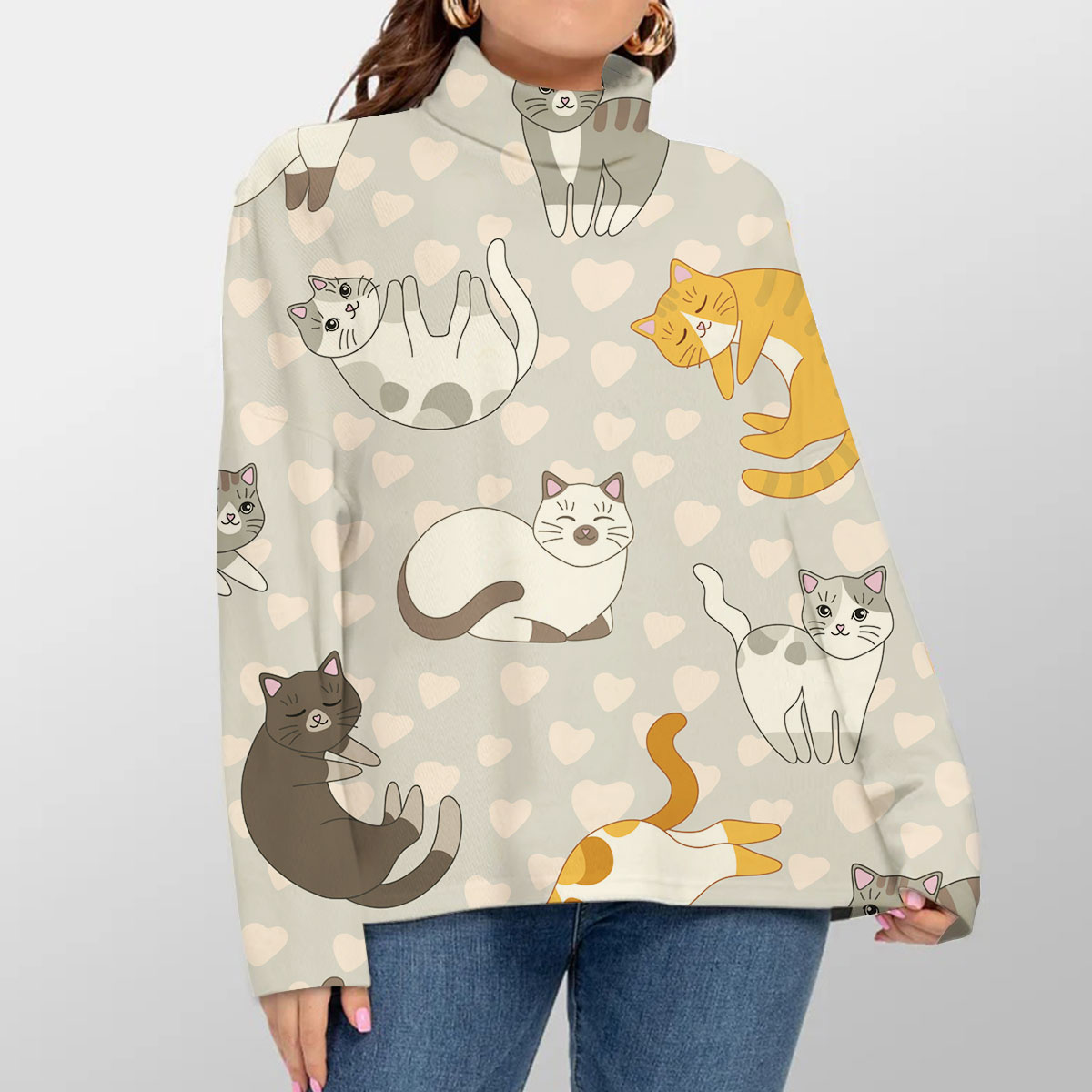 Cute Cat Turtleneck Sweater_1_2.1