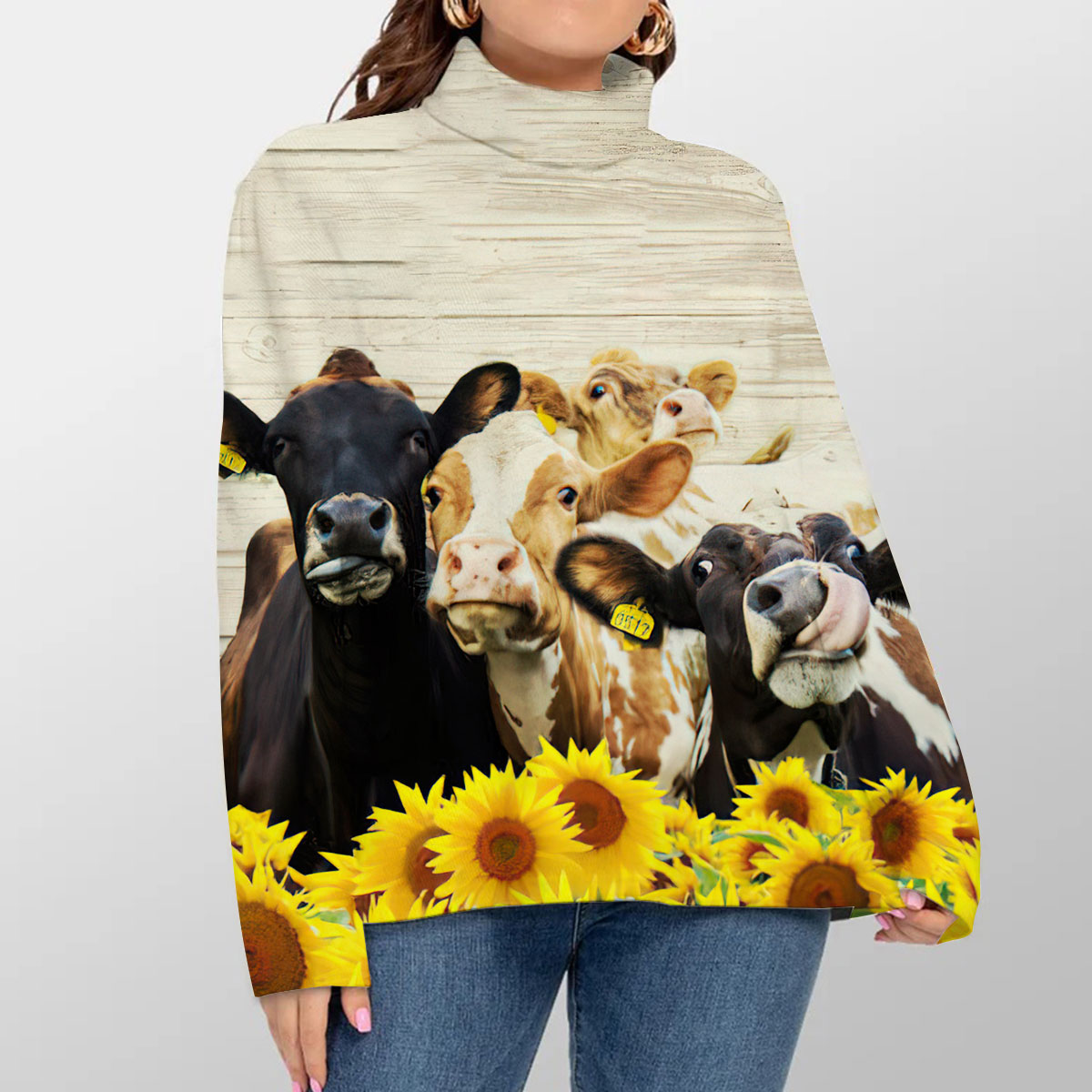 Cute Cow Turtleneck Sweater_1_2.1