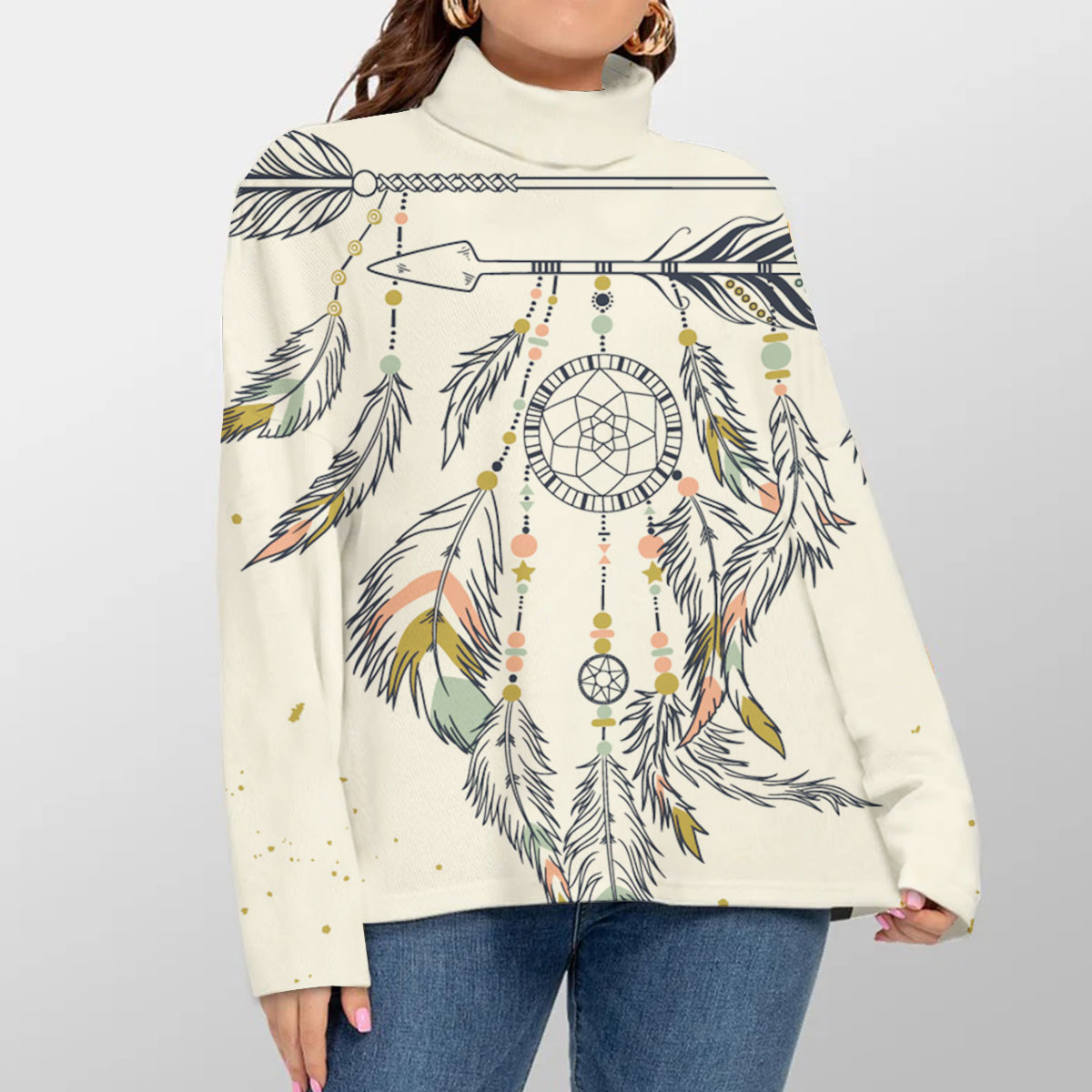 Dreamcatcher Native American Turtleneck Sweater_1_2.1