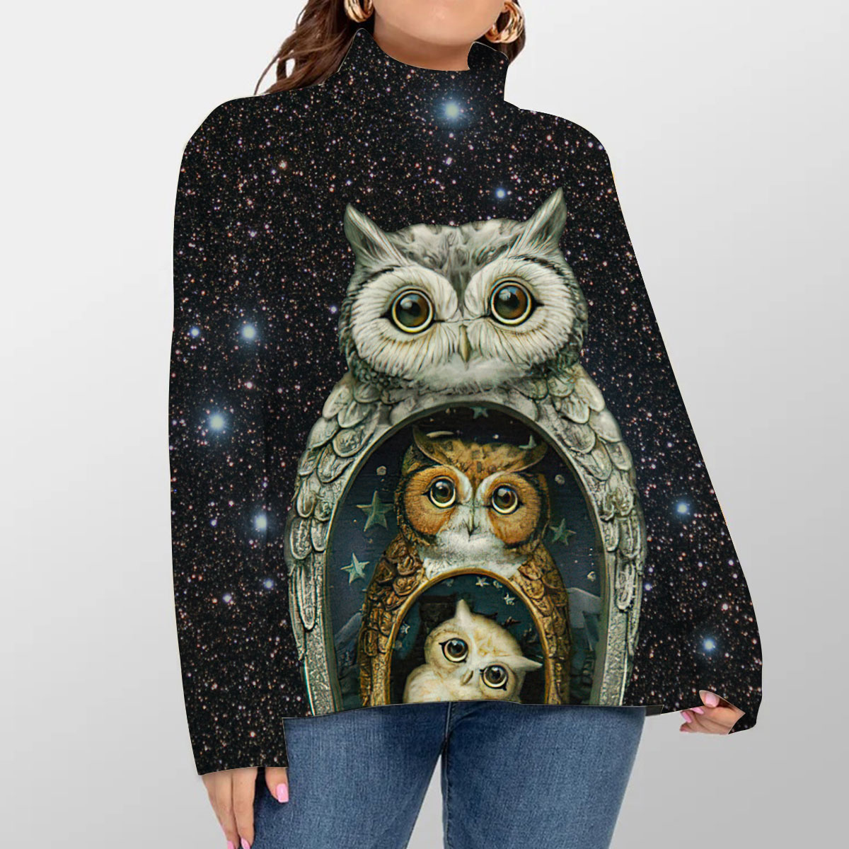 Family Owl Turtleneck Sweater_1_2.1