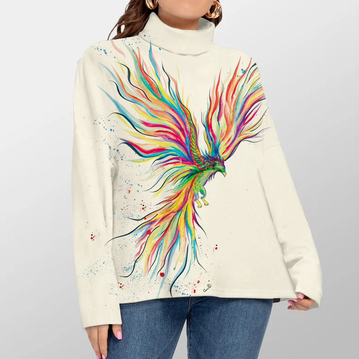 Watercolo Phoenix Turtleneck Sweater_1_2.1