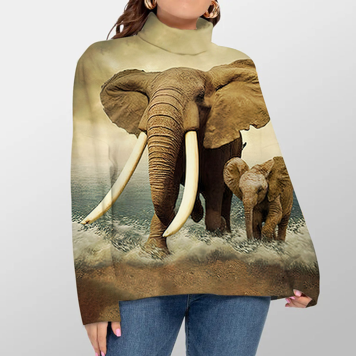 Wild Elephant Turtleneck Sweater_1_2.1
